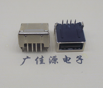 西安usb 2.0插座 A型单层90度 包胶母座