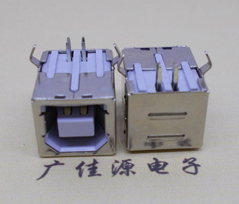 西安USB BF90度母座 打印机接口 卧式插板DIP白胶