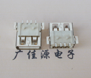 西安USB AF方形脚 贴片母座 1.0/1.2柱子直边接口