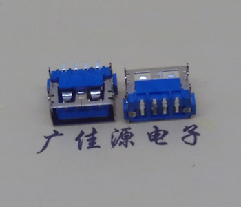 西安AF短体10.0接口 蓝色胶芯 直边4pin端子SMT