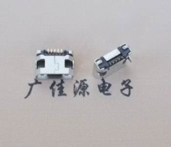 西安迈克小型 USB连接器 平口5p插座 有柱带焊盘
