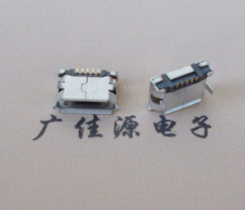 西安Micro USB卷口 B型(无柱）插板脚间距6.4普通端子