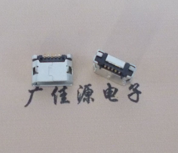 西安MICRO USB接口 90度卧式母座 插板有柱直边