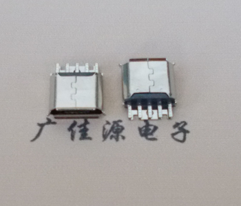 西安Micro USB母座 防水接口焊线夹板式悬空翻边