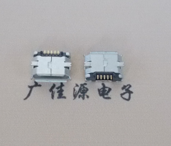 西安MICRO USB 5Pin母座 贴板封装接口 卷边镀雾锡