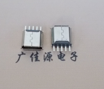 西安Micro USB接口 母座B型5p引脚焊线无后背