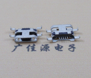 西安MICRO USB 5PIN接口 沉板1.6MM 四脚插板无导位