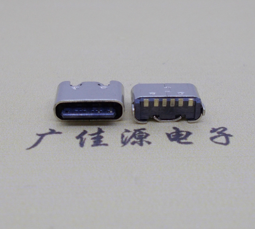 西安Type-C6p母座接口短体立贴5.0mm