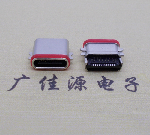 西安usb 3.1type-c24p母座沉板1.0mm前插后贴防水