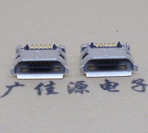 西安高品质Micro USB 5P B型口母座,5.9间距前插/后贴端SMT